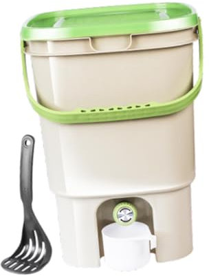 Baoblaze Cestino per Compost da Cucina 21L con Coperchio Pratico Grande capacità di Cucina Secchio di rifiuti Alimentari Secchio Compost per Giardino Domestico, Verde Chiaro