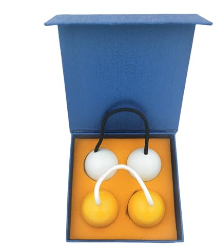 Asalato Shaker – 2 palline ritmiche in legno Kashaka | Palline ritmiche portatili | Asalato Ritmica Sfera di sabbia Shaker in legno per musica tribale africana e allenamento di coordinazione manuale