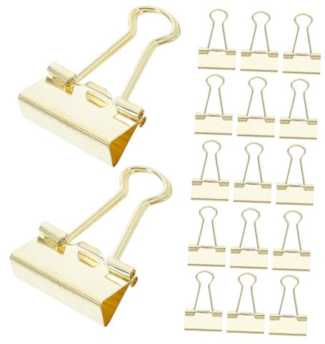 Operitacx 48stücke Goldene Metallbinderclips Vintage Design Für Büro Und Schule Robuste Büroklammern Für Dokumente Vielseitige Verwendung Für Zuhause Und Büro Starke Haltekraft