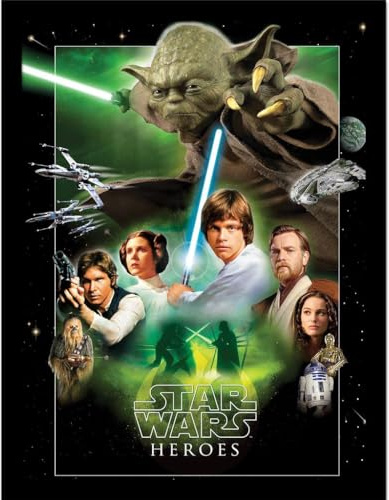 Star Wars Póster enmarcado de héroes, multicolor, 40cm x 30cm
