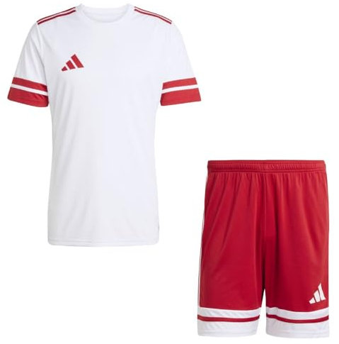 Addias Trikotsatz Herren weiß rot Squadra 25 Gr/2XL - Sportbekleidung Set