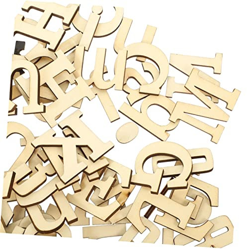 VILLFUL 124 Stück Holz Buchstaben Und Zahlen Dekoration Für Schreibtisch Hochzeit Englisches Alphabet