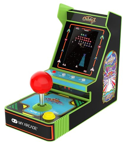 My Arcade Roter Galaga-Joystick-Player: Offiziell lizenzierte Galaga- und Galaxi-Konsole, Retro-Videospiele, Geburtstagsgeschenke für Kinder und Erwachsene – 8,9 cm Vollfarbdisplay