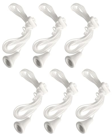 XWYDZ 6 Pcs Nylon Light Pull Cord, Light Switch Pull Cord, Bathroom Ceiling Light Pullcords Replacement, 1.5m Ceiling Switch Cords for Bathroom Light, Shower Room Switch Wire