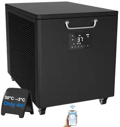 Upgraded 2720W Ice Bath Water Chiller for Cold Plunge Tubs,1HP Hot & Cold Mode Machine with Built-in Filter & Circulation Water Pump,Schedule Timer,Remote Control,Ideal for Cold Therapy Recovery