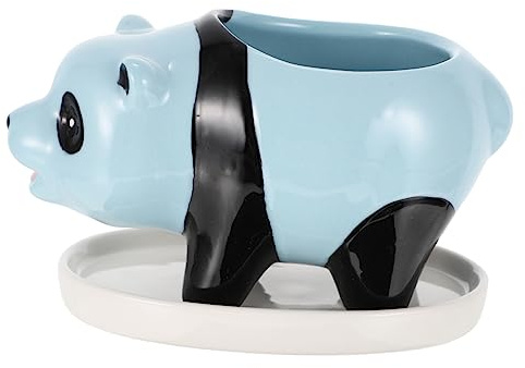 ibasenice 1 Pièce Pot de Fleurs Céramique Panda Pot à Décoratif pour Intérieur Design Évacuation Eau pour Original