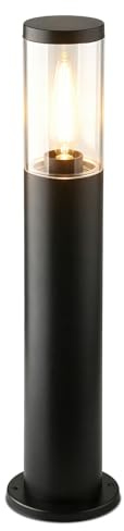 olvaxey 50cm High Outdoor Garden Light GU10 for Bright Illumination,IP44 (Bulb Excluded) (Round-2)