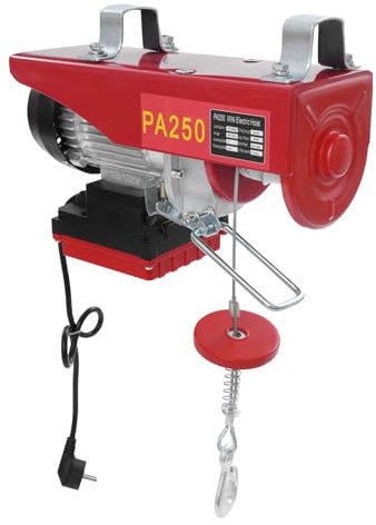 soudesileim Treuil électrique 250/800/1000 kg avec télécommande 80 m, câble simple/double l, fil d'acier Longueur 12 m, hauteur de levage 6 à 12 m, palan électrique 220 V (250 kg)