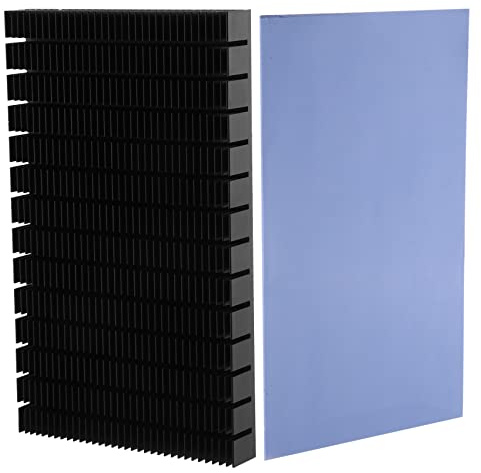 Wadakada Radiador de Aluminio DIY para 3080 3090 Tarjeta GráFica Parte Trasera VRAM, Placa Trasera Mod GPU 150X90X15Mm