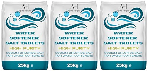 Water Softener Salt Tablets 25kg (Pack of 3) | Food Grade | EN973 Grade A