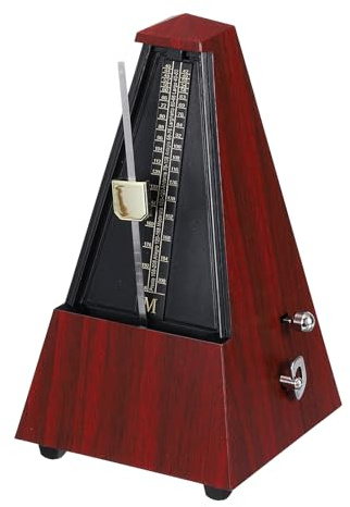 QUARKZMAN Mechanisches Metronom Hohe Präzision Mahagoni Farbe | Musikalischer Timer, Universelles Metronom, Für Piano Gitarre Violine Ukulele Spieler