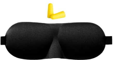 Máscara de noche para dormir – Accesorio de noche ajustable y transpirable – Ocultación para el sueño – para viajar en avión, yoga y siesta la relajación