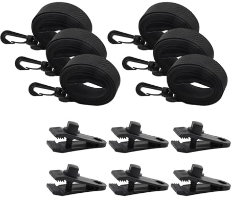 Gettimore Pool Solar Cover Reel Attachment Kit with Straps and Clips, Heavy-Duty Nylon Straps and Secure Fixing Clips for In-Ground Pool Covers up to 24 ft