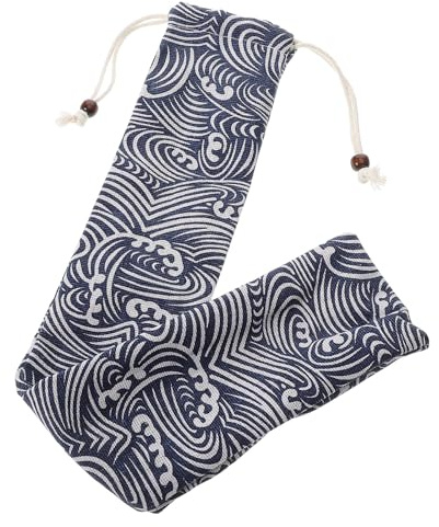 DEARMAMY Drumstick Tasche aus Stoff mit Minimalistisches Design und Blauem Look Multifunktionale Aufbewahrungstasche für Drumsticks und Schlägel für Schlagzeuger
