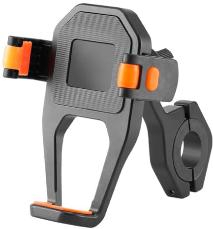 NiuLumea Support de téléphone pour moto et vélo tout-terrain, support de guidon en alliage d'aluminium avec rotation à 360 degrés, design de verrouillage à ressort, pour téléphones de 5,8 à 8,5 cm