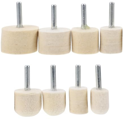LOLIPPYY 8 Stück Nagelpolierscheiben aus Wollfilz Polierpads in 8 Größen für Elektrische Nagelpolierer Vielseitiges Maniküre und Pediküre Zubehör
