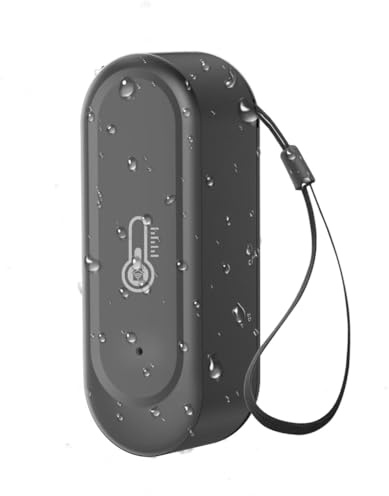 Comphic WiFi Temperature and Humidity Sensor Outdoor Waterproof Tuya APP Hygrometer Thermometer Sensor WiFi Temperature Humidity Sensor Black