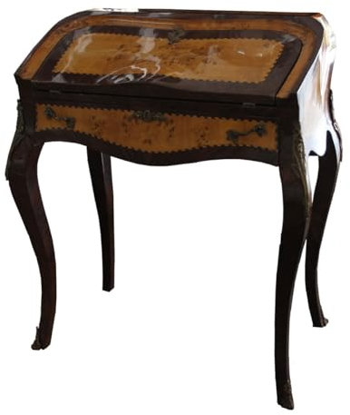 Casa Padrino Barock Sekretär Mahagony Braun - 74 x 45 x H 88 cm - Sekretär Antik Stil