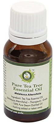 Tea Tree Essential Oil | Melaleuca Alternifolia | Tea Tree Oil | For Acne Treatment | Melaleuca Tea Tree Oil | 100% Pure Natural | Steam Distilled | Therapeutic Grade | 15ml | 0.507oz By R V Essential