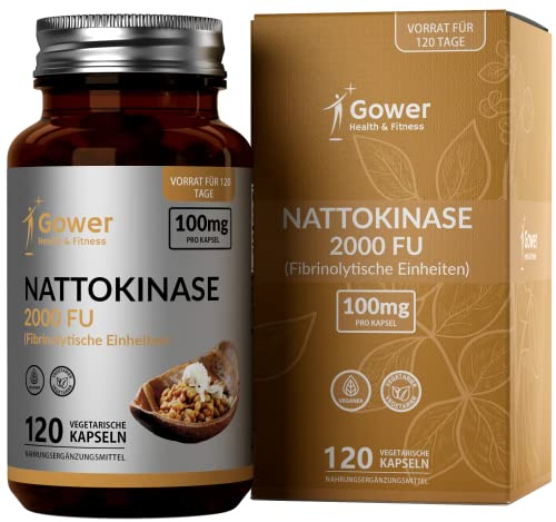 GH Nattokinase, 120 Cápsulas, 2000FU de Natto | 2000 UF de Nattokinase de Soja Fermentada | Cápsulas de Natto | Sin OGM, Gluten ni Alérgenos | Hecho en el Reino Unido