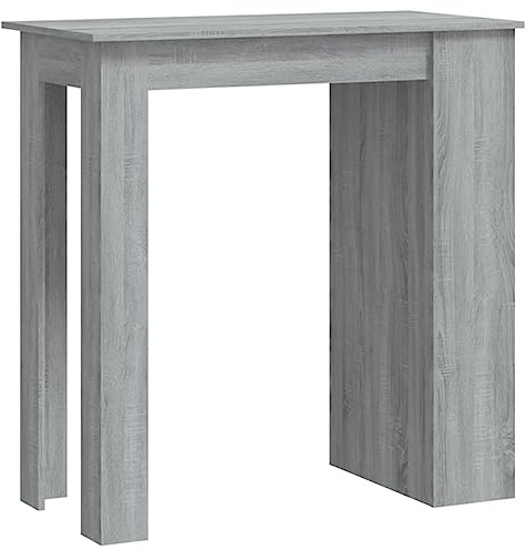 vidaXL Mesa Alta con Estante Gris Sonoma 102x50x103,5 cm