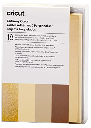Cricut Cut-Away Cards Neutrals R10 Kartenset Grau, Khaki, Creme