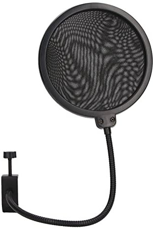 Bouclier de Filtre Anti-pop pour Microphone Professionnel, écran Anti-vent à Double Couche avec Bras Stabilisateur à Col de Cygne Flexible à 360 Degrés pour L'enregistrement, le Karaoké, la Diffusion