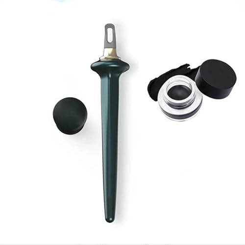 Gel-Eyeliner-Stift, ergonomisch gestaltetes wasserdichtes Silikon-Eyeliner-Werkzeug, bequem und präzise, um Eyeliner-Stift zu zeichnen (grüne Eyeliner-Bürste+schwarze Eyeliner-Paste)
