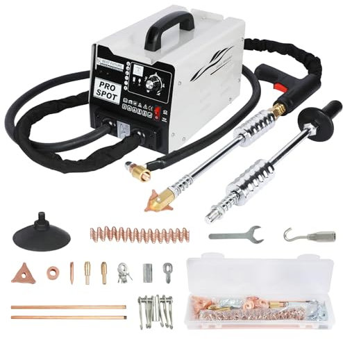 RALBIL Stud Welder Dent Repair Kit, 110V Spot Welder Dent Puller Machine 2000W 3800A Dent Puller Welder with 6 Welding Modes Vehicle Body Repair Dent Removal Tools for Car/Truck/Motorcycle