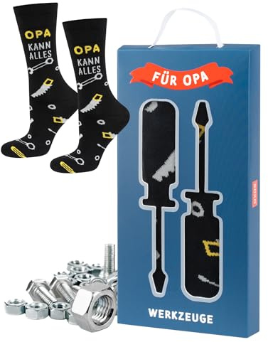 soxo Regalo Abuelo - Calcetines Hombre Divertidos & Taza 40-45