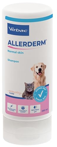Virbac Allerderm Shampoo Pelle Normale Cani e Gatti 250 ml | Shampoo a pH neutro con ceramidi e vitamina F per pelle normale di cani e gatti, con tecnologia anti-odore.