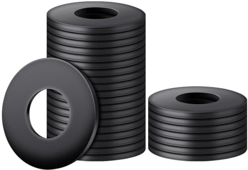 BOUMVID Rondelle Piatte M3 x 7 mm, 50 Pezzi Rondelle O Ring Nero, Rondella di Rotonda Distanziatore, Acciaio al Carbonio Rondella Metallo Distanziali per Riparazioni a Casa Viti Filettate