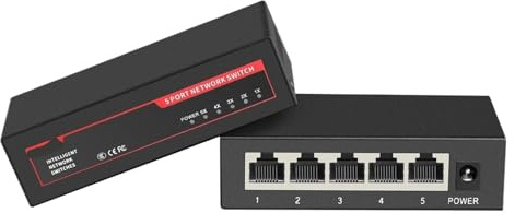 1 pz Switch Gigabit 5 porte Switch Ethernet 1000Mbps 5Xfast Rj45 Hub Network Desktop Smart Wifi Switch Plug and Play Monitoraggio (Color : 1005G)