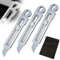 Cuttermesser Metall 3 PCS Mehrzweck Gebrauchsmesser Mehrzweck Teppichmesser Profi mit 1 Stück Aufbewahrungstasche, Mehrzweckmesser 6-in-1 Tragbarer Boxöffner Geeignet für Den Innenbereich&Heimwerker