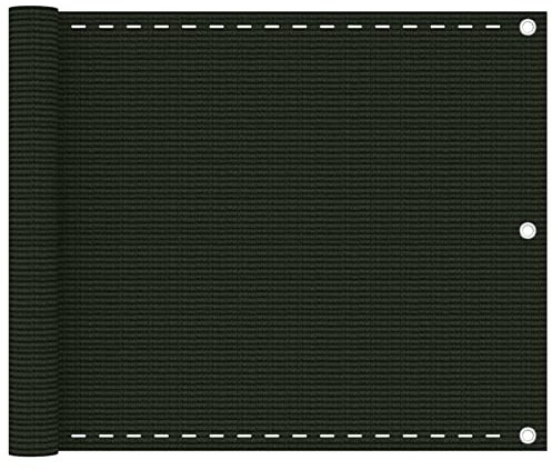 ZEYUAN Toldo para balcón, Malla Protectora Balcon, Malla De Ocultacion, para Cubrir Vallas, Tela Ocultacion Jardin, HDPE Verde Oscuro 75x500 cm