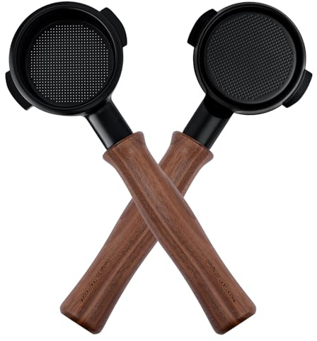 Normcore 58 mm E61 Siebträger ohne Boden, Titan-PVD-Beschichtung, Gruppenkopf mit echtem amerikanischem Walnuss-Griff, passend für Lelit, Flair 58, ECM, Rocket, Sanremo, Synesso, VBM Espressomaschinen