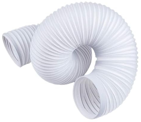 Tuyau Climatiseur Mobile | Tuyau d'évacuation d'air de cuisine | 130mm de diamètre 1.5m de longueur | Tuyau flexible d'évent d'échappement CA en Matièrè PP | Résistant à chaleur et économe en énergie