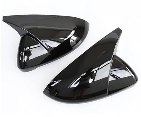 Spiegelkappen Ersatz Für G&olf MK7 7.5 Für G&TI 7 7R Autospiegelabdeckungen Kappen Zubehör Rückspiegelgehäuseabdeckung Carbon Hellschwarz Abdeckung 2 STK SeiteSpiegel Abdeckungen(Bright Black)