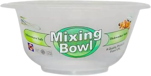 Cennet Plastic Kitchen Mixing Bowl Clear BPA Free Round Microwave and Dishwasher Safe Non Slip Base Stackable Large Medium Small Reusable Cooking Serving Bowls (Extra Large (30cm))