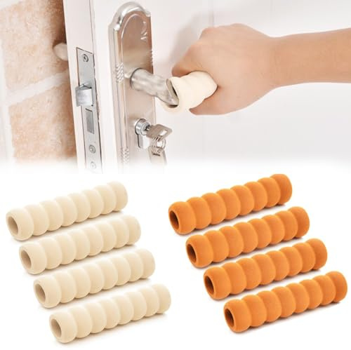 FENQURO 8 Stück türklinkenpuffer, türgriff schutz, türklinken stopper, Türklinkenpuffer, Türgriff-Schutz, Schaumstoff Griff-Abdeckungen Zum Schutz Von Wänden Und Möbeln