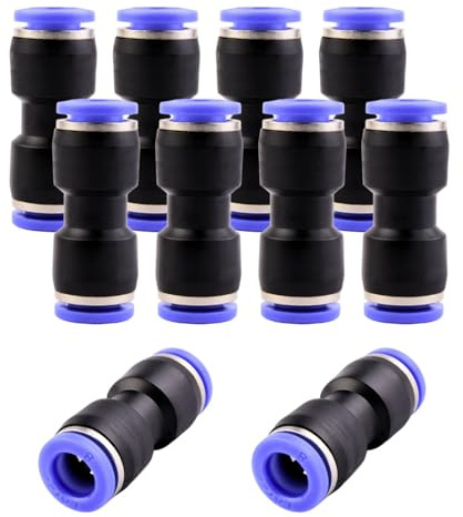 10 stycken 8 mm pneumatiska kontakter pneumatiska kontakter push in snabbkoppling pneumatiska raka 8 mm snabbkopplingar pneumatiska verktyg för tryckluft snabbkontakt