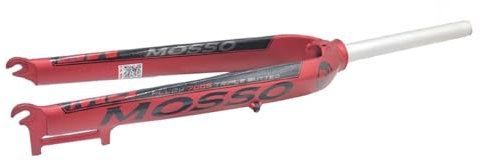Fourche rigide pour VTT 26 27,5 29 Fourche de vélo universelle en alliage d'aluminium Tube droit 1-1/8'' Frein à disque Fourche avant pour vélo à dégagement rapide 9 * 100 mm (rouge, 29 pouces)
