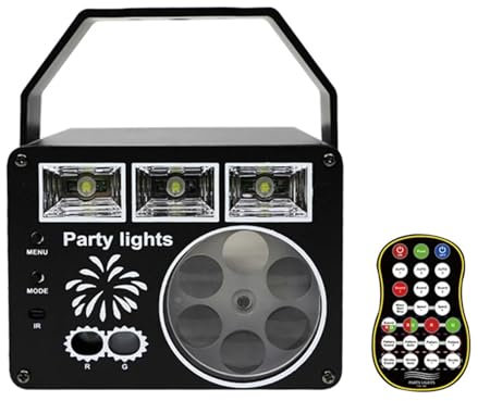 TIEOAXFT Proiettore Portatile USB Luce for Feste di Natale DJ Strobe Party Stage Light for luci Esterne Halloween DJ Disco Ball
