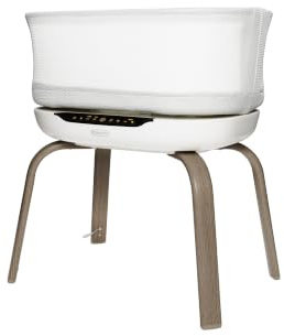 Graco Eluma™ Nest Baby-Beistellbett mit Cry-Detection-Technologie, Luna | Ab Geburt bis max. 9 kg, erkennt Babyweinen und reagiert selbstständig mit sanften Bewegungen, Vibration & Musik