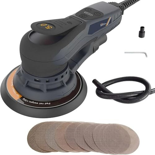 TIEOAXFT 5.0mm/2.5mm Random Orbital Sander Brushless 350W 3A Multi-function Variable Speed Electric Corded Car Polishing Machine(5.0)