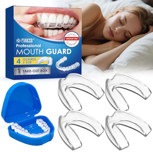 4 Pièces Gouttiere Dentaire Bruxisme, 2 Tailles Protecteurs Buccaux, Protege Dent Nuit, Régulier Goutiere Dent Bruxisme, Améliore La Qualité Du Sommeil