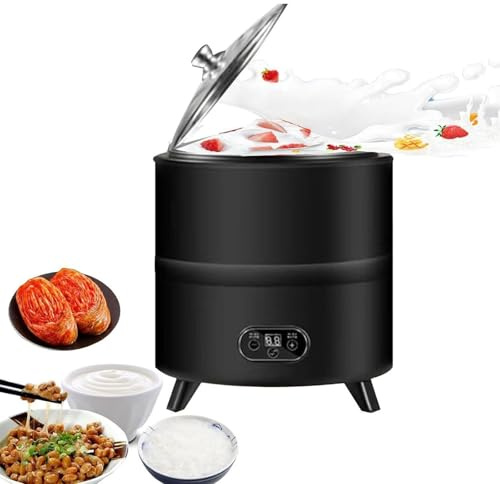 ZMJGLL Yaourtière Automatique Professionnelle avec contrôle de la durée et de la température, fermenteur Domestique 8 L/12 L - Incubateur électrique pour yaourts et vinaigres de Fruits (Black 8L)
