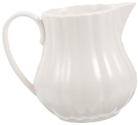 Toyvian Pichet à Crème en Céramique 300Ml Pot à Lait Bec Verseur Mini-Pichet Multi-Usages pour Café Thé Desserts Sauces Surface Lisse Usage Domestique et Professionnel