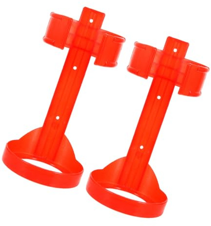 Mikikit 2pezzi Supporto Per Estintore in Plastica Per Estintori Robusti Installazione Parete Per Auto Camper Camion Rosso