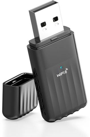 WONLINK Chiavetta WiFi, WiFi 6 Adattatore USB Wireless Bluetooth 5.3 Dual Band 900Mbps con MU-MIMO, WPA3, Antenna Incorporata, USB Adattatore Compatibile Windows 10/11, Plug and Play